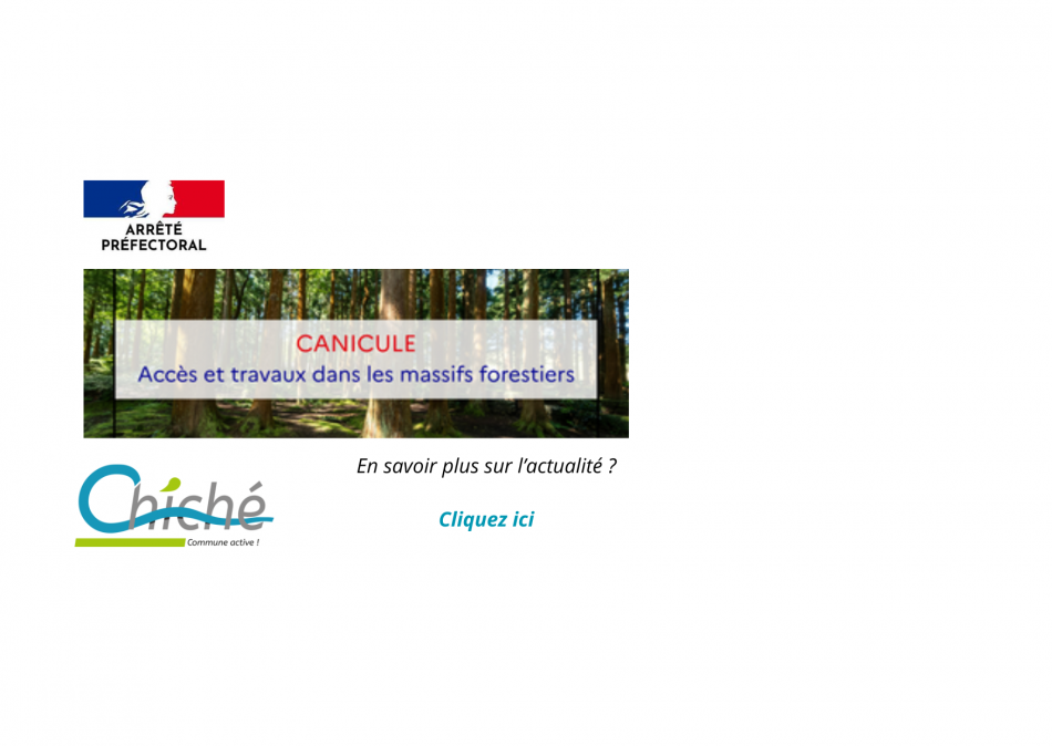 Arrêté préfectoral : Massifs forestiers