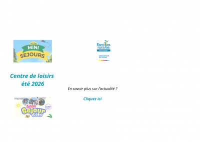 Familles Rurales Chiché - Centre loisirs