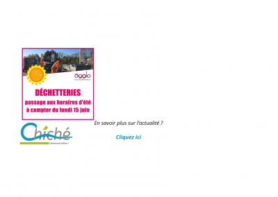 AGGLO2B Horaires été déchetteries